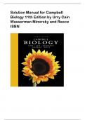 Solution Manual for Campbell Biology 11th Edition by Urry Cain Wasserman Minorsky and Reece ISBN