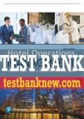 Test Bank For Hotel Operations Management 3rd Edition All Chapters - 9780134337623