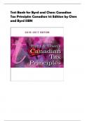 Test Bank for Byrd and Chens Canadian  Tax Principles Canadian 1st Edition by Chen  and Byrd ISBN