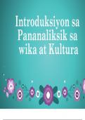 Introduksiyon sa Pananaliksik sa Wika at Kultura