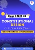 Class 9 civics constitutional design notes 