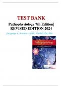 TEST BANK  Pathophysiology 7th Edition| REVISED EDITION 2024 