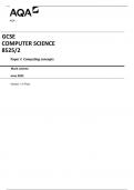 AQA GCSE COMPUTER SCIENCE 8525/2 Paper 2 Computing concepts Mark scheme June 2023 Version: 1.0 Final 