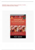 TESTBANK- Kaplan and Sadock's Synopsis of Psychiatry 11 th edition TESTBANK-COMPLETE NEWEST VERSION