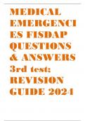 MEDICAL EMERGENCIES FISDAP QUESTIONS & ANSWERS 3rd test; REVISION GUIDE 2024