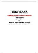 Community Public Health Nursing  7th Edition Test Bank By Mary A. Nies, Melanie McEwen | Chapter 1 – 34, Latest - 2023/2024|