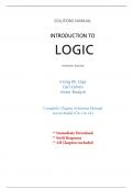 Solutions for Introduction to Logic, 15th Edition Copi (All Chapters included)