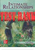 Intimate Relationships 9th Edition by Rowland Miller Test Bank