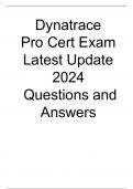 Dynatrace  Pro Cert Exam Latest Update 2024  Questions and Answers