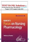 TEST BANK Solutions for Nursing Pharmacology 9th Edition by Amy Karch  Chapter 1-59 | Complete Guide 2023ISBN-13 978-1975180409