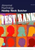 Abnormal Psychology 18th Edition Test Bank