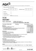 AQA GCSE HISTORY Paper 1 Section B/E: Conflict and tension in the Gulf and Afghanistan, 1990–2009 QP 2023