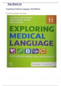 Test Bank For Exploring Medical Language 11th Edition by Myrna LaFleur Brooks ||ISBN-10 0323711561||ISBN-13 978-0323711562||2024 perfect edition graded A+