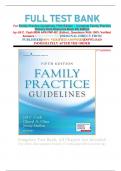 FULL TEST BANK For Family Practice Guidelines, Fifth Edition – Complete Family Practice Primary Care Resource Book 5th Edition by Jill C. Cash MSN APN FNP-BC (Editor), Questions With 100% Verified Answers