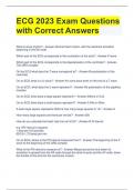 ECG 2023 Exam Questions with Correct Answers