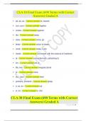 CLA 30 Final Exam (690 Terms with Correct Answers) Graded A.