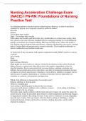 Nursing Acceleration Challenge Exam (NACE) I PN-RN: Foundations of Nursing Practice Test