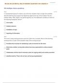 NR-326:| NR 326 MENTAL HEALTH NURSING EXAM 1 MODULE A WITH 100% SOLUTIONS / VERIFIED ANSWERS