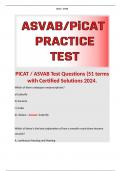PICAT / ASVAB Test Questions (51 terms with Certified Solutions 2024. Terms like; Which of them undergoes metamorphosis? a) butterfly  b) bacteria c) snake d) chicken - Answer: butterfly
