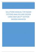 Radar Systems Analysis and Design Using MATLAB 3rd Edition Mahafza Solutions Manual