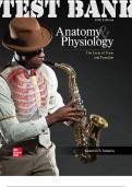 Anatomy & Physiology-The Unity of Form and Function 10th Edition Test Bank