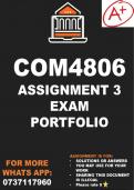 COM4806 ASSIGNMENT 3 PORTFOLIO EXAM NEW (DUE 2024 SOLUTIONS)