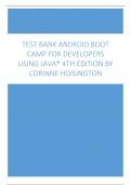 Test Bank Android Boot Camp for Developers Using Java® 4th Edition by Corinne Hoisington.docx