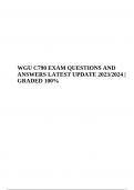 WGU C790 Final EXAM QUESTIONS With Correct ANSWERS LATEST UPDATE 2024 (GRADED A+)