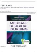Test Bank Davis Advantage for Medical-Surgical Nursing: Making Connections to Practice Second Edition by Janice J. Hoffman||ISBN NO:10,0803677073||ISBN NO:13,978-0803677074||All Chapters Covered||A+, Guide.