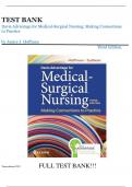 Test Bank For Davis Advantage for Medical-Surgical Nursing: Making Connections to Practice Third Edition by Janice J. Hoffman||ISBN NO:10,1719647364||ISBN NO:13,978-1719647366||All Chapters||A+, Guide.