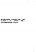 Nuclear Medicine Technology Board Exam (NMTCB) Study Guide With Revised & Latest Questions and Answers.
