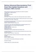 Norkus Advanced Neuroanatomy Final Exam New Update Questions and Answers 100% Correct