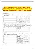 TEST BANK ATI MED SURG PROCTORED  COMPLETE SET REAL EXAM QUESTIONS AND  CORRECT ANSWERS | GUARANTEED PASS MULTIPLE CHOICE