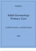 NGR6211 ADULT-GERONTOLOGY PRIMARY CARE LATEST EXAM WITH RATIONALES 2024.