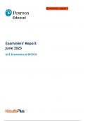 A level Edexcel economics a paper 1 examiner report 2023