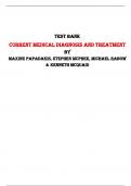 Test Bank for Current Medical Diagnosis and Treatment by Maxine Papadakis, Stephen Mcphee, Michael Rabow & Kenneth Mcquaid |All Chapters,  Year-2024|