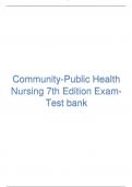 Community/Public Health Nursing 7th Edition Exam Test bank