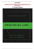 Practical Law of Architecture, Engineering, and Geoscience  3rd Canadian Edition By Brian M. Samuels, Doug R. Sanders |All Chapters,  Latest-2024|