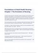 Test Bank - Foundations of Nursing, 8th Edition  Chapter 1 Study Guide