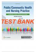 Test Bank: Public / Community Health and Nursing Practice: Caring for Populations, 2nd Edition, Christine L. Savage|Complete Guide