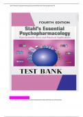 Exam (elaborations) STAHLS ESSENTIAL PSYCHOPHARMACOLOGY NEUROSCIENTIF (601)  Stahl's Essential Psychopharmacology 2024 Reviewed