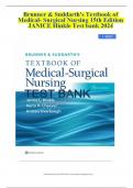 Brunner & Suddarth's Textbook of Medical- Surgical Nursing 15th Edition JANICE Hinkle Test bank 2024