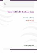 Hurst NCLEX RN Readiness Exam | (Scored A+) Q&A Explained | (100% Success) Version 2024