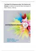 Test Bank For Entrepreneurship: The Practice and 