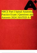NBCE Part I Spinal Anatomy Practice Exam | Questions and Answers 2024 | RATED A+