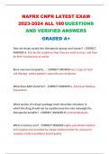 NAPRX CNPR LATEST EXAM 2023-2024 ALL 180 QUESTIONS AND VERIFIED ANSWERS  GRADED A+