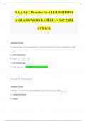 NAADAC Practice Test 1 QUESTIONS AND ANSWERS RATED A+ 2023|2024 UPDATE