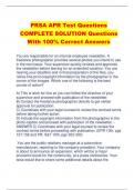 PRSA APR Test Questions COMPLETE SOLUTION Questions  With 100% Correct Answers