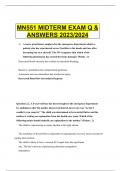 MN551 MIDTERM EXAM Q & ANSWERS 2023/2024