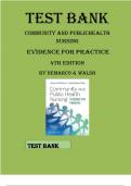 TEST BANK FOR COMMUNITY AND PUBLIC HEALTH NURSING Evidence for Practice 4TH EDITION BY ROSANNA DEMARCO & JUDITH HEALEY-WALSH Latest Verified Review 2024 Practice Questions and Answers for Exam Preparation, 100% Correct with Explanations, Highly Recommende